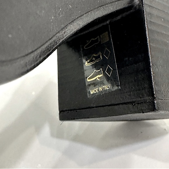 TOPSHOP Brand New Women’s Black Suede Heeled Buckle Peaking Toe Bootie Sandals - Picture 11 of 11